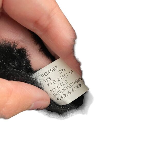 Coach Izzie Midcalf Black suede and faux fur boots/ bootie size 7.5B new! - Picture 6 of 7